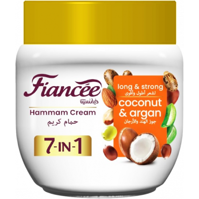 FIANCEE 7 IN 1 COCONUT & ARGAN HAMMAM CREAM HAIR MASK FOR LONG & STRONG HAIR 450 ML